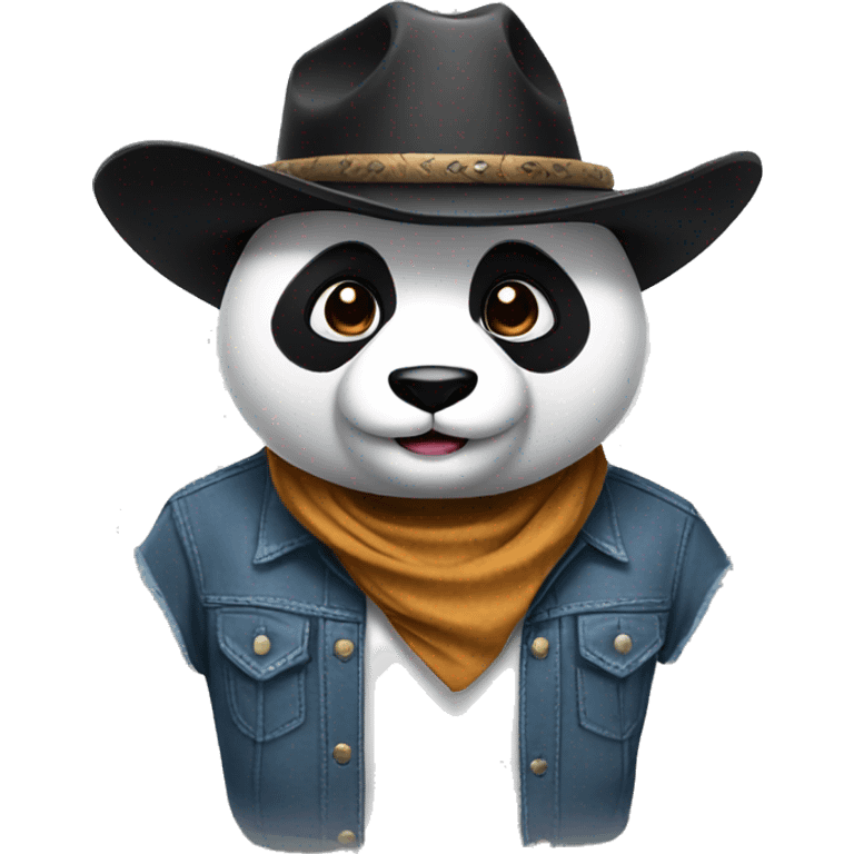 Panda with cowboy hat emoji