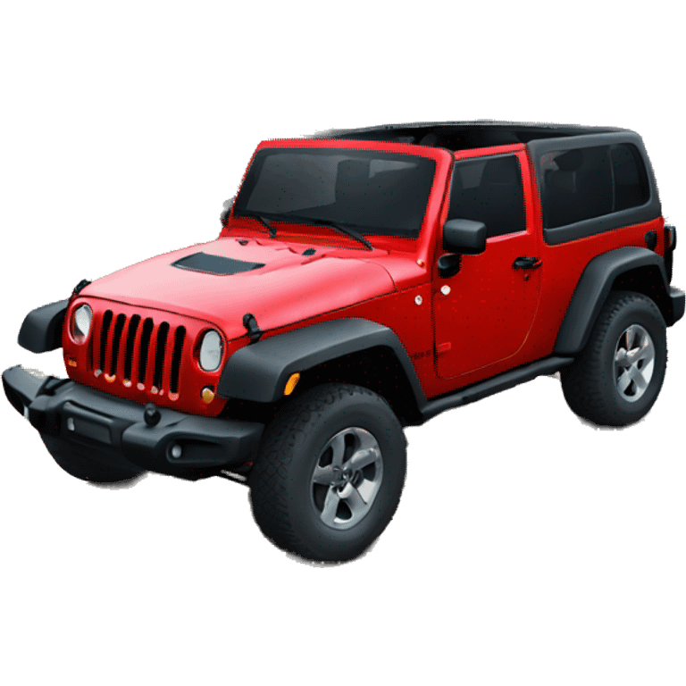 Jeep wrangler red no top emoji