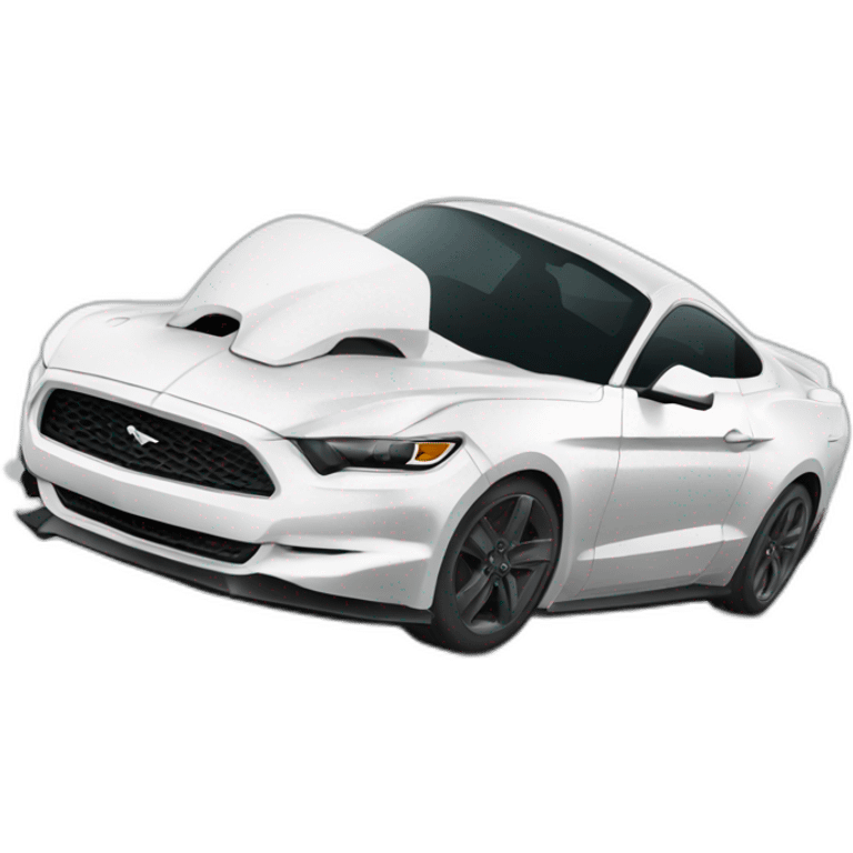 2017 White Mustang emoji