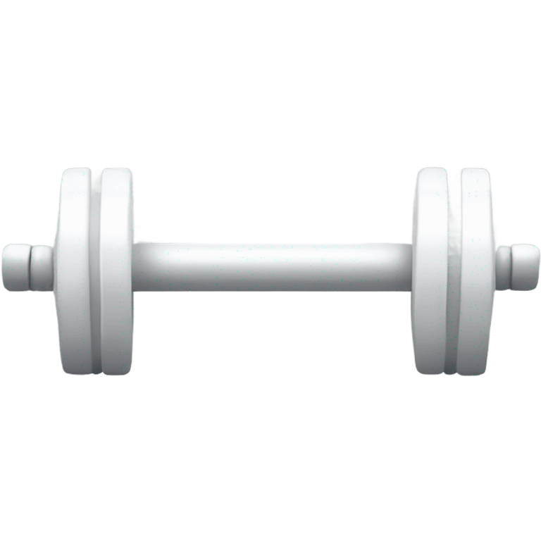 Long dumbbell white gym bar emoji