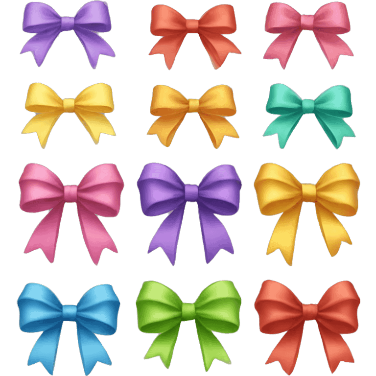 Colored bows emoji