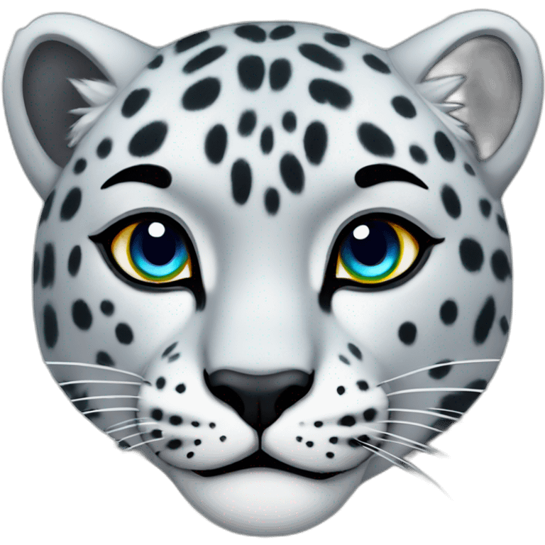 rainbow snow leopard emoji