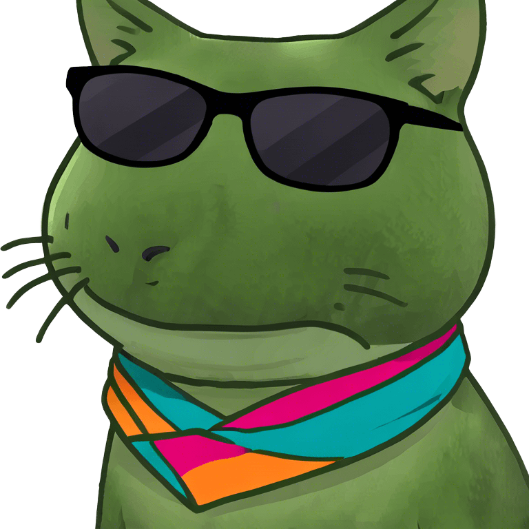 Cat with sunglasses emoji