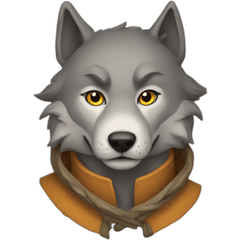 Wolf as a airbender emoji