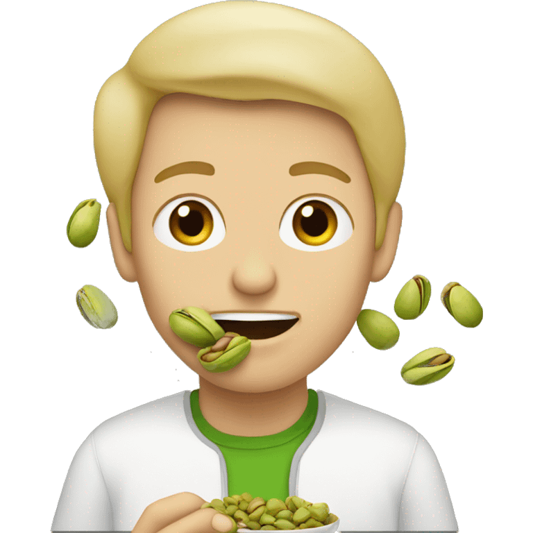 Person eating pistachios emoji