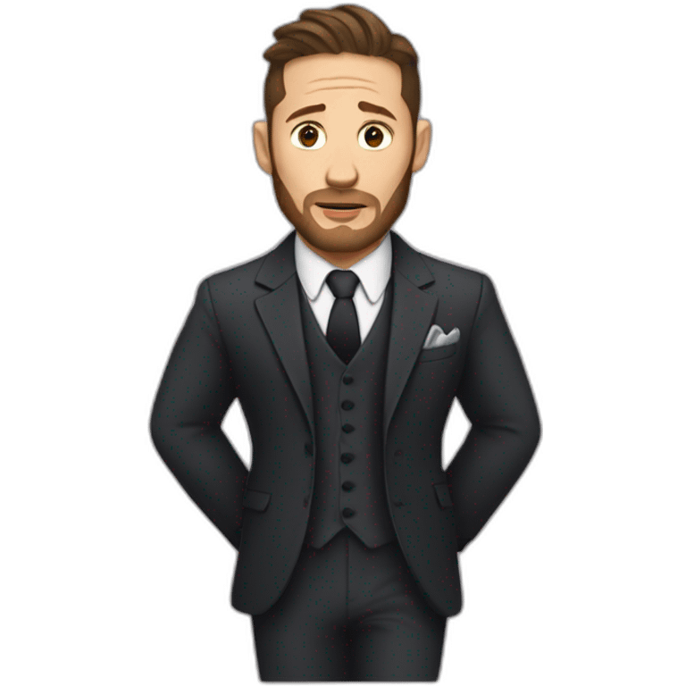 Tom Hardy wearing suit emoji