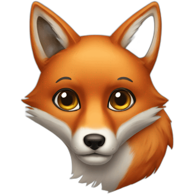 fox with black eye patch emoji