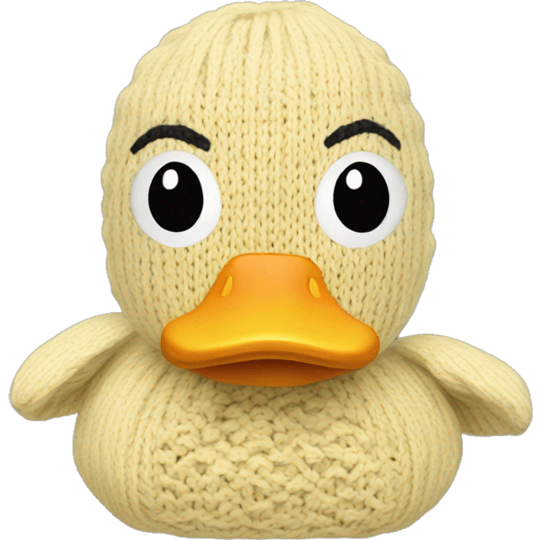 Knitted duck emoji