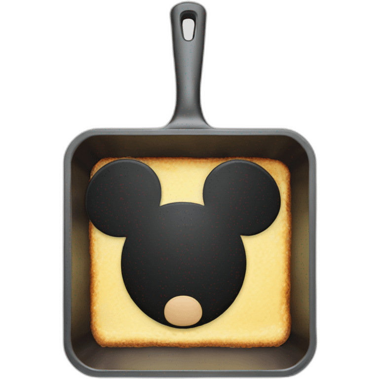 Mickey Mouse on the pan emoji