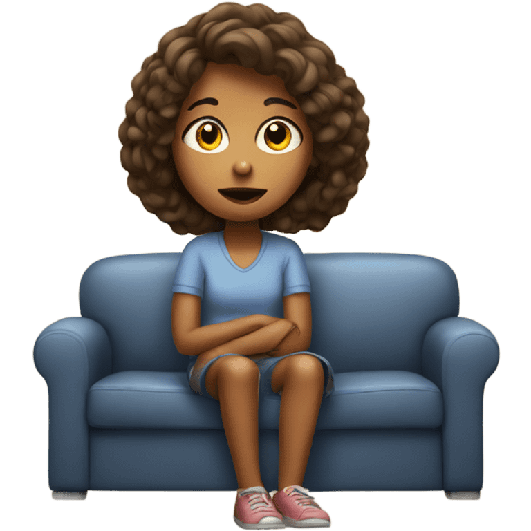 girl watching tv emoji