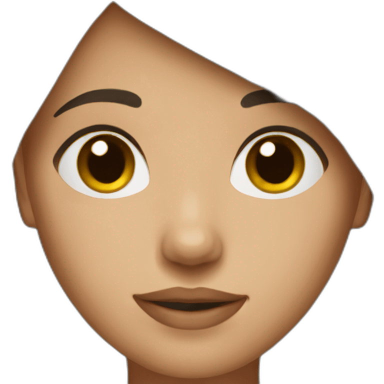 Girl with medium dark brown hair emoji