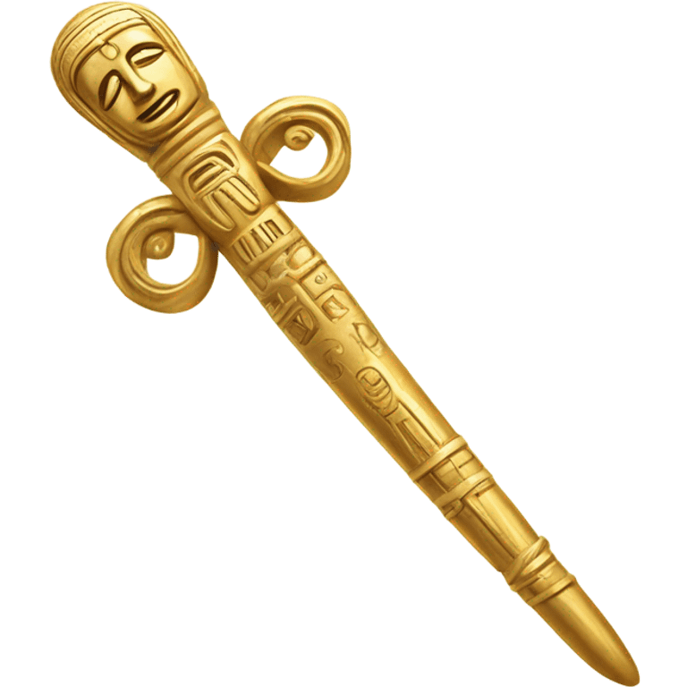 egypt Gold Sceptre Icon emoji