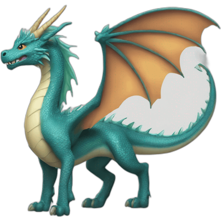 Dragon en forme de licorne emoji