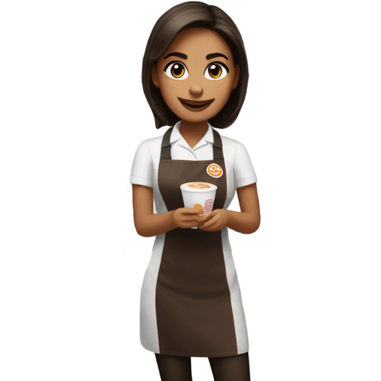 Dunkin woman barista emoji