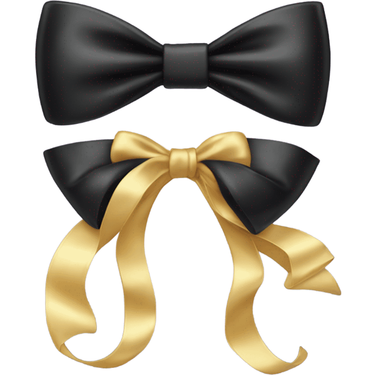 Coquette black bow  emoji