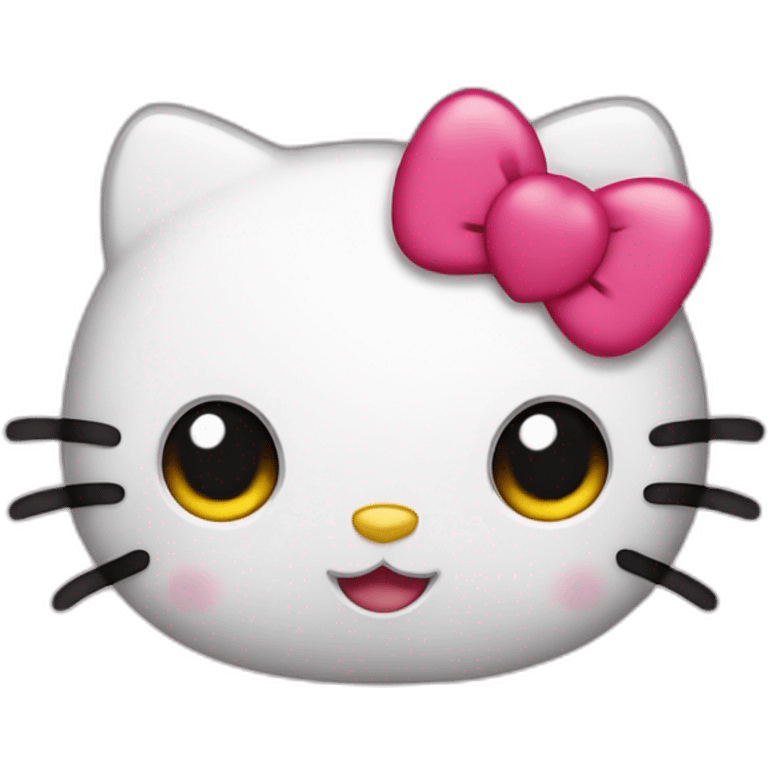 Hello Kitty with heart in her eyes emoji