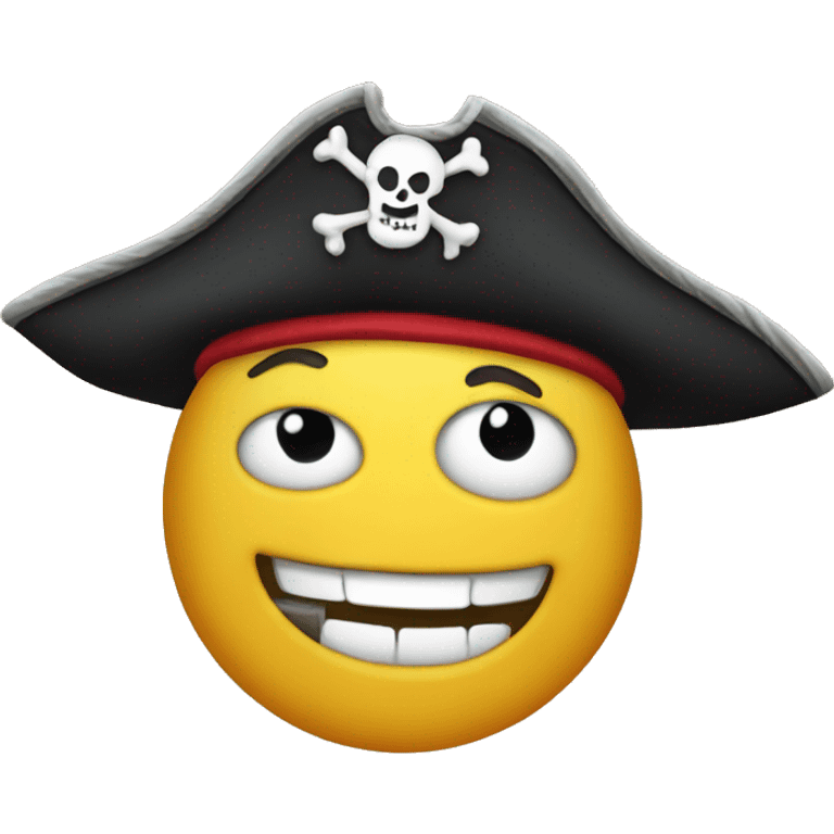 Pirate smiley face emoji