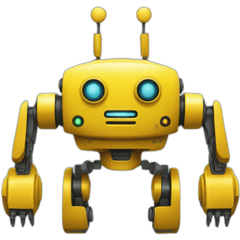 Yellow robot emoji