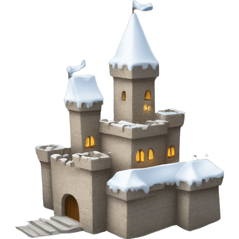 Christmas Snow covered castle  emoji