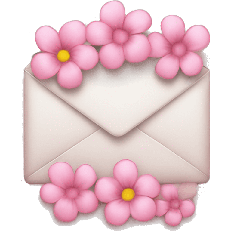 Telegram logo is soft pink with pink flowers emoji