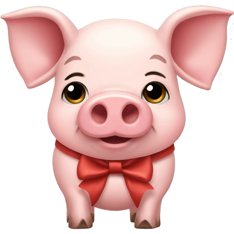 Pig with a bow  emoji