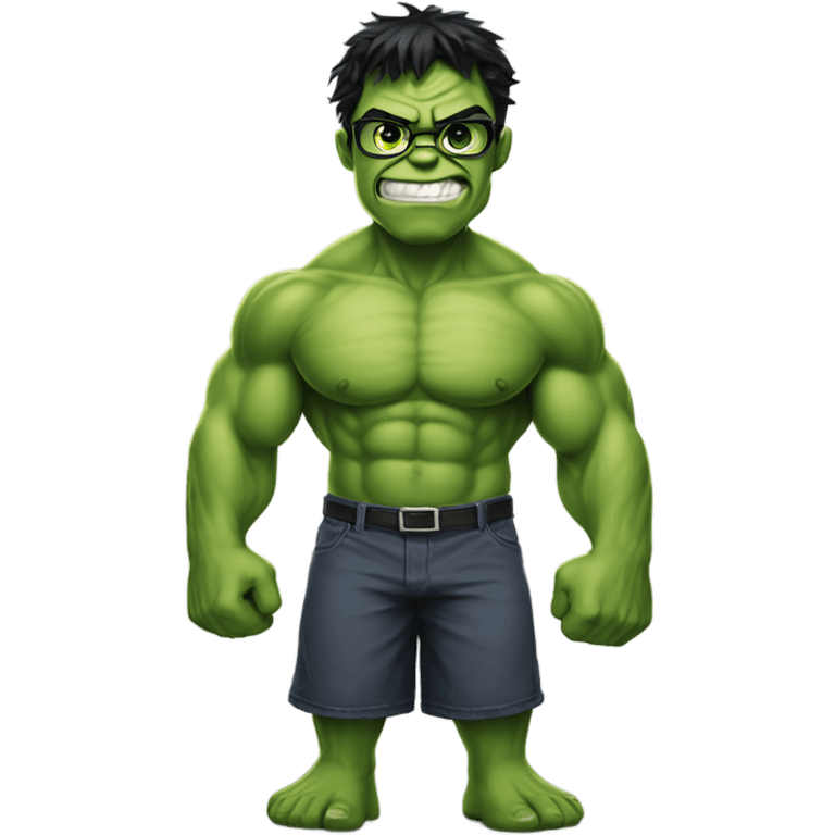 Nerd Incredible Hulk  emoji