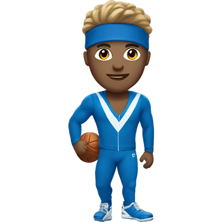 sport man in blue sport suit emoji