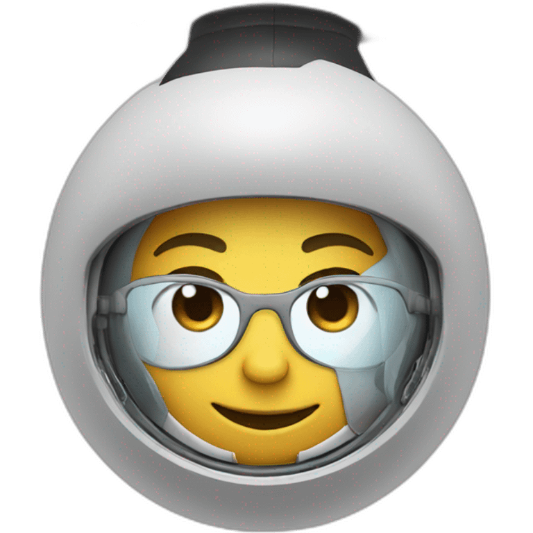 An astronaut with graduation hat emoji