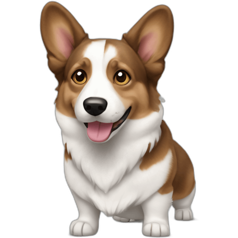 Cardigan welsh corgi head short hair emoji