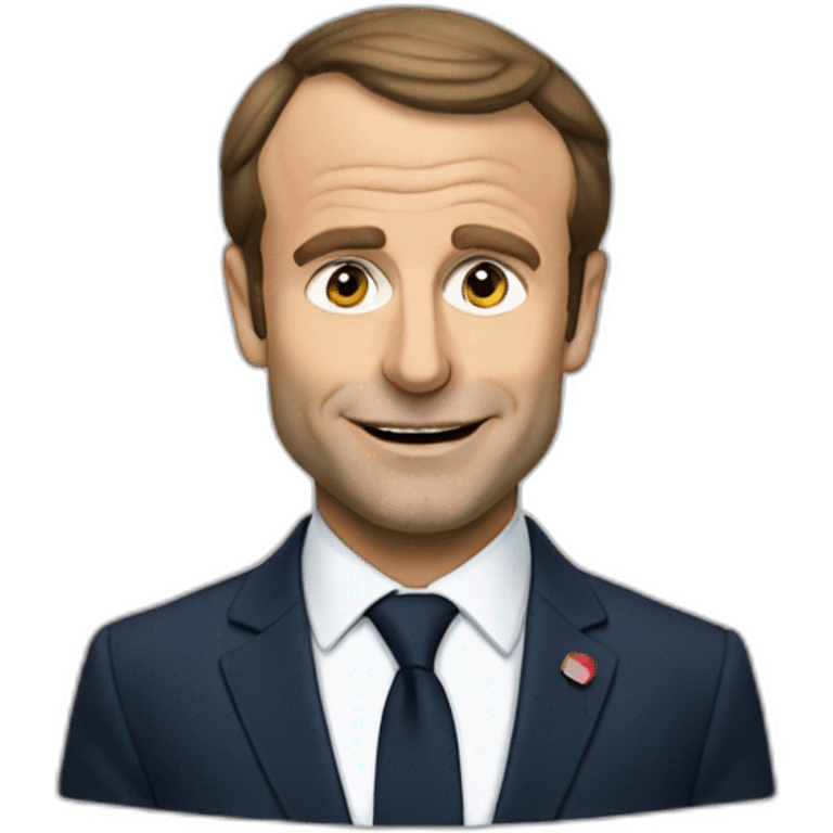 Macron avec un iphone emoji