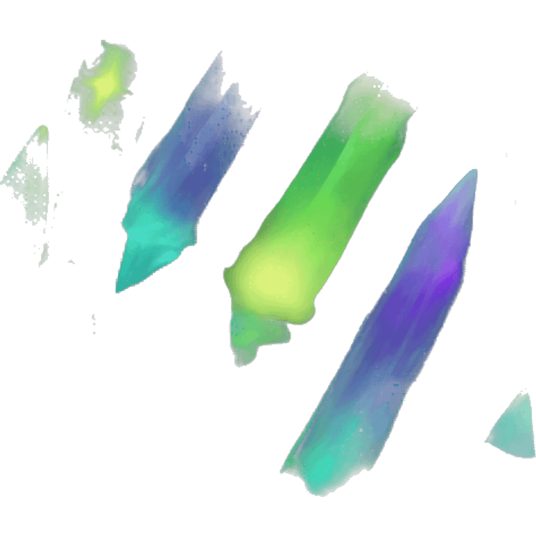 Aurora borealis purple teal lime green dagger emoji