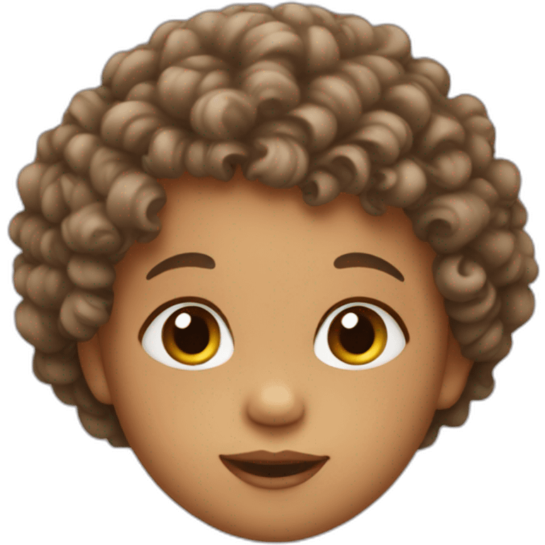 Baby with curly hair emoji