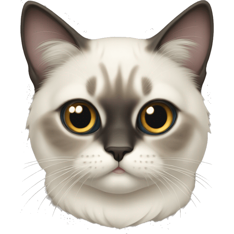 cat Cute and creepy sacred of birman emoji