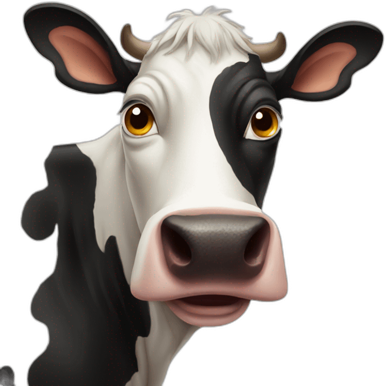 scary cow emoji