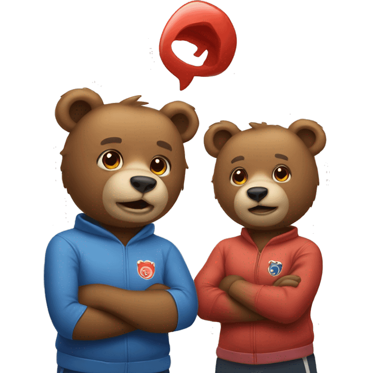 two bears trainig emoji