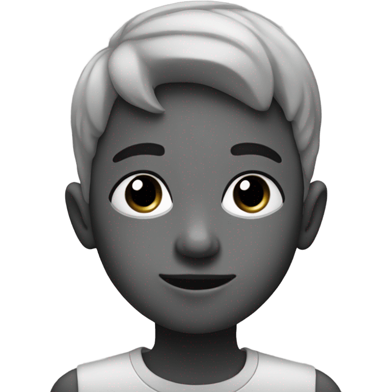 monochrome portrait of a boy emoji