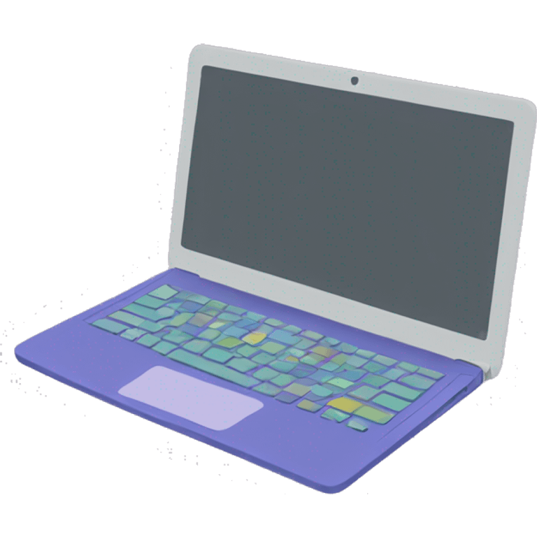 laptop with color horizontal strokes on the screen minimalistic emoji