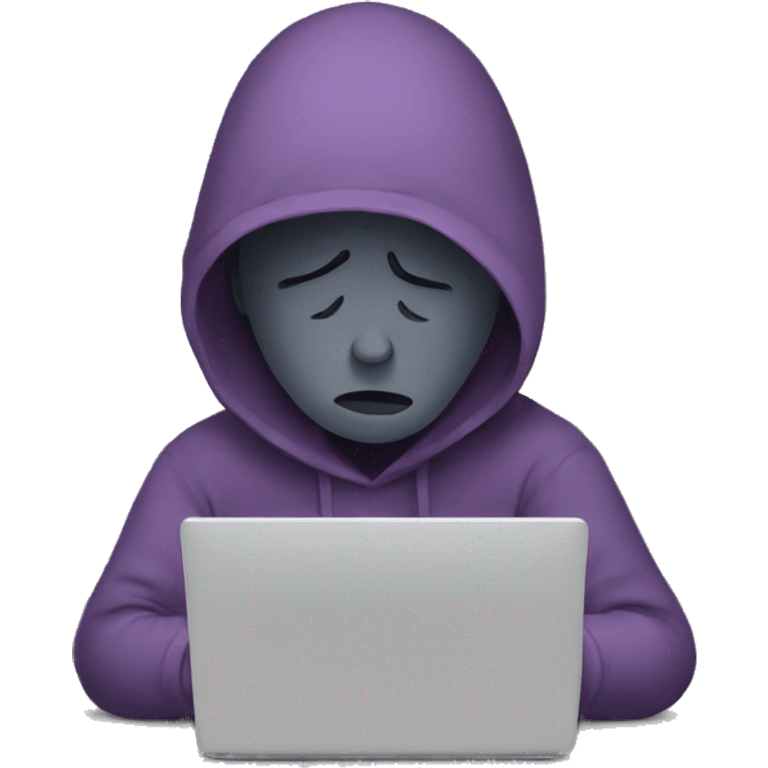 sad person with laptop emoji