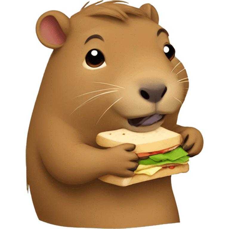 capybara eating sandwich emoji