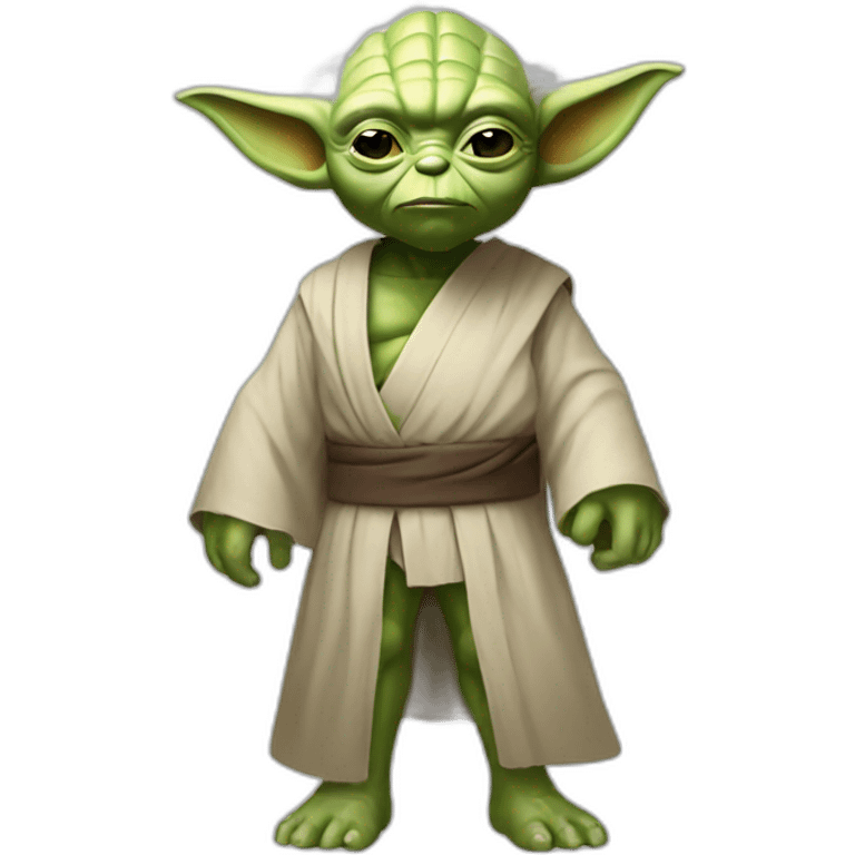 Star Wars yoda muscular emoji