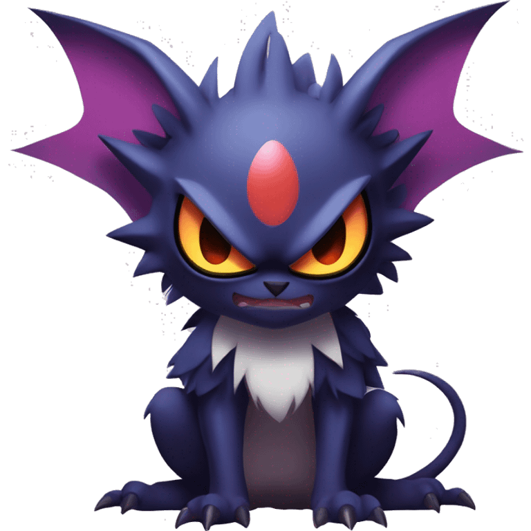 Edgy Cool Kawaii Litten-Noivern-Noibat-Absol-Pokémon Full Body emoji