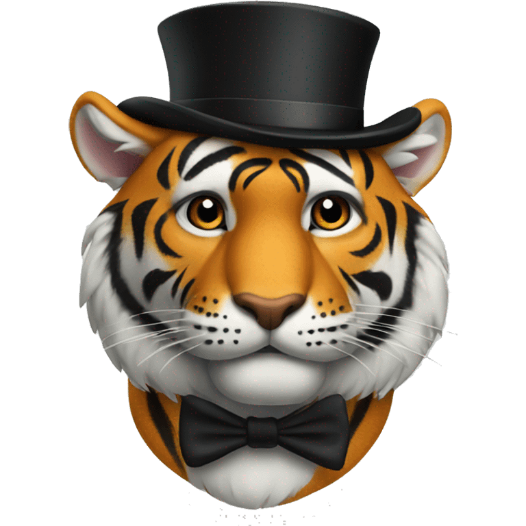 tiger with top hat emoji