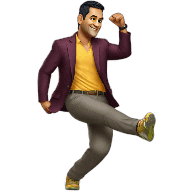 MS Dhoni dancing emoji