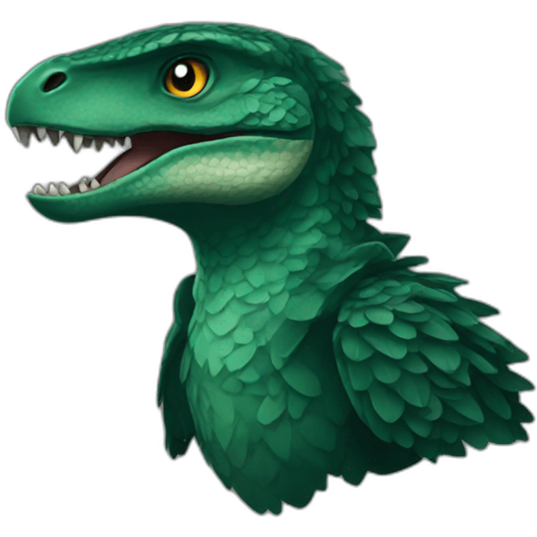 dark green raptor emoji