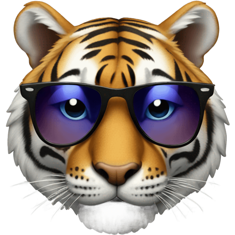 Tiger in sunglasses emoji