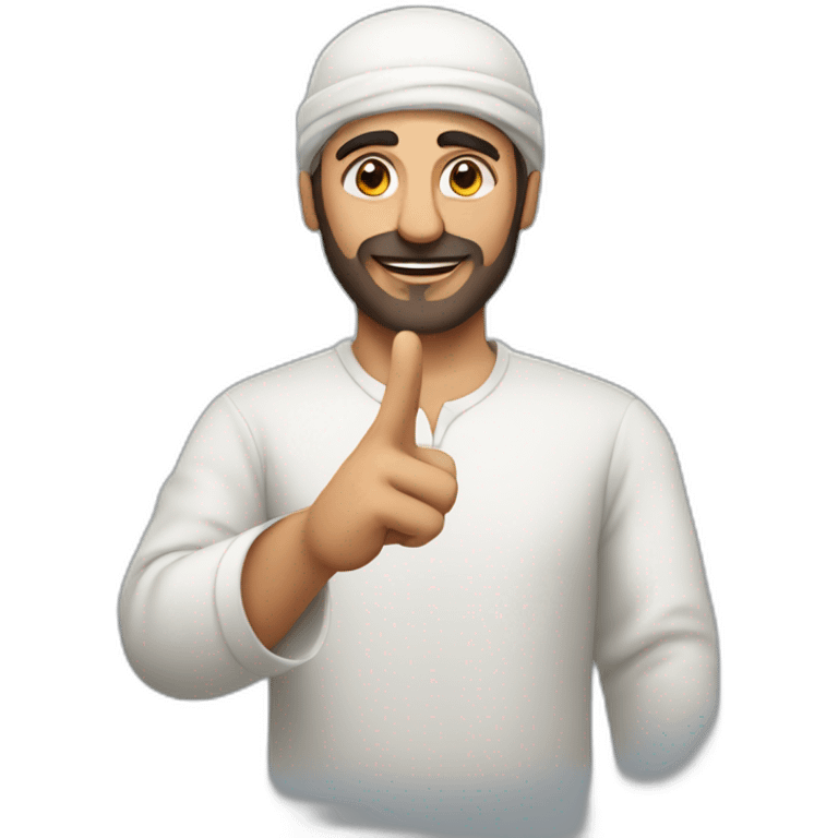 armenian man showing a "peace" gesture emoji