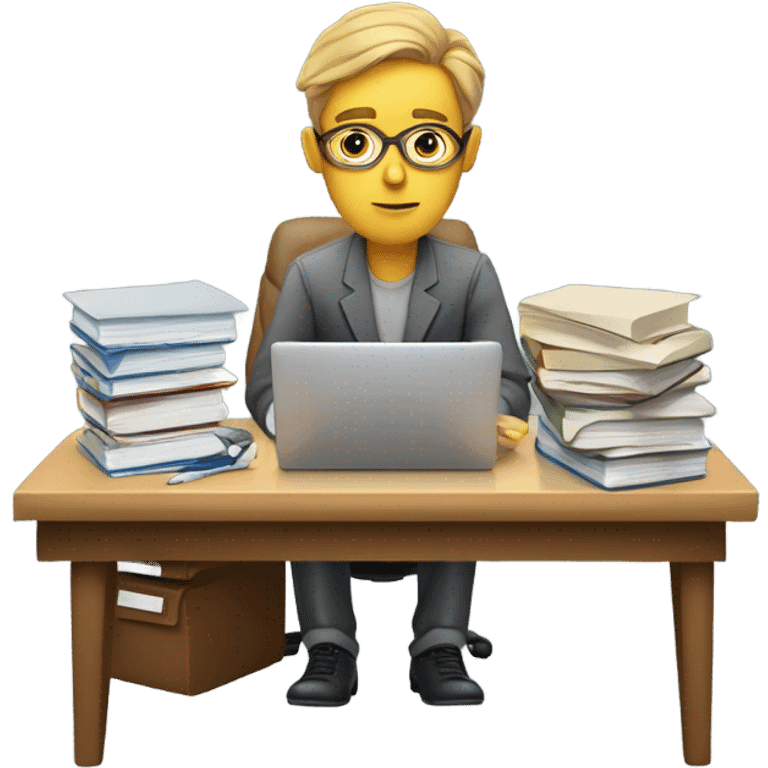 a researcher writing a paper emoji