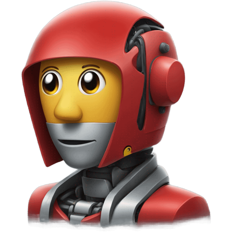 the robot in red coat  emoji