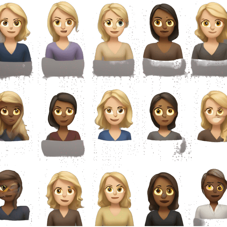 white women learning emoji