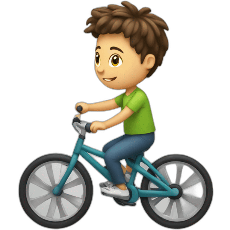 child cycling emoji